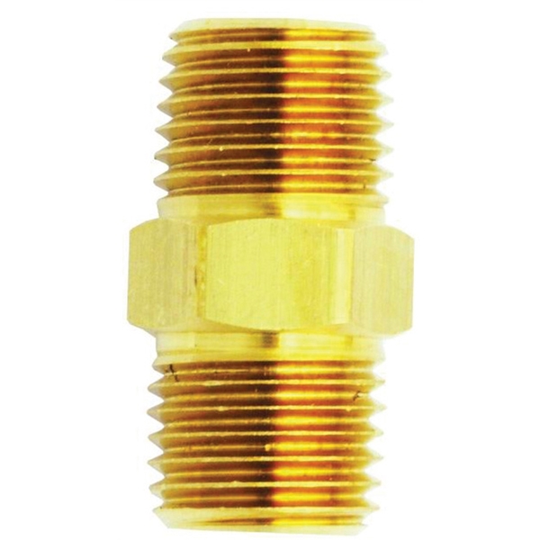 Milton Industries Male Hex Nipple Brass Fitting 646